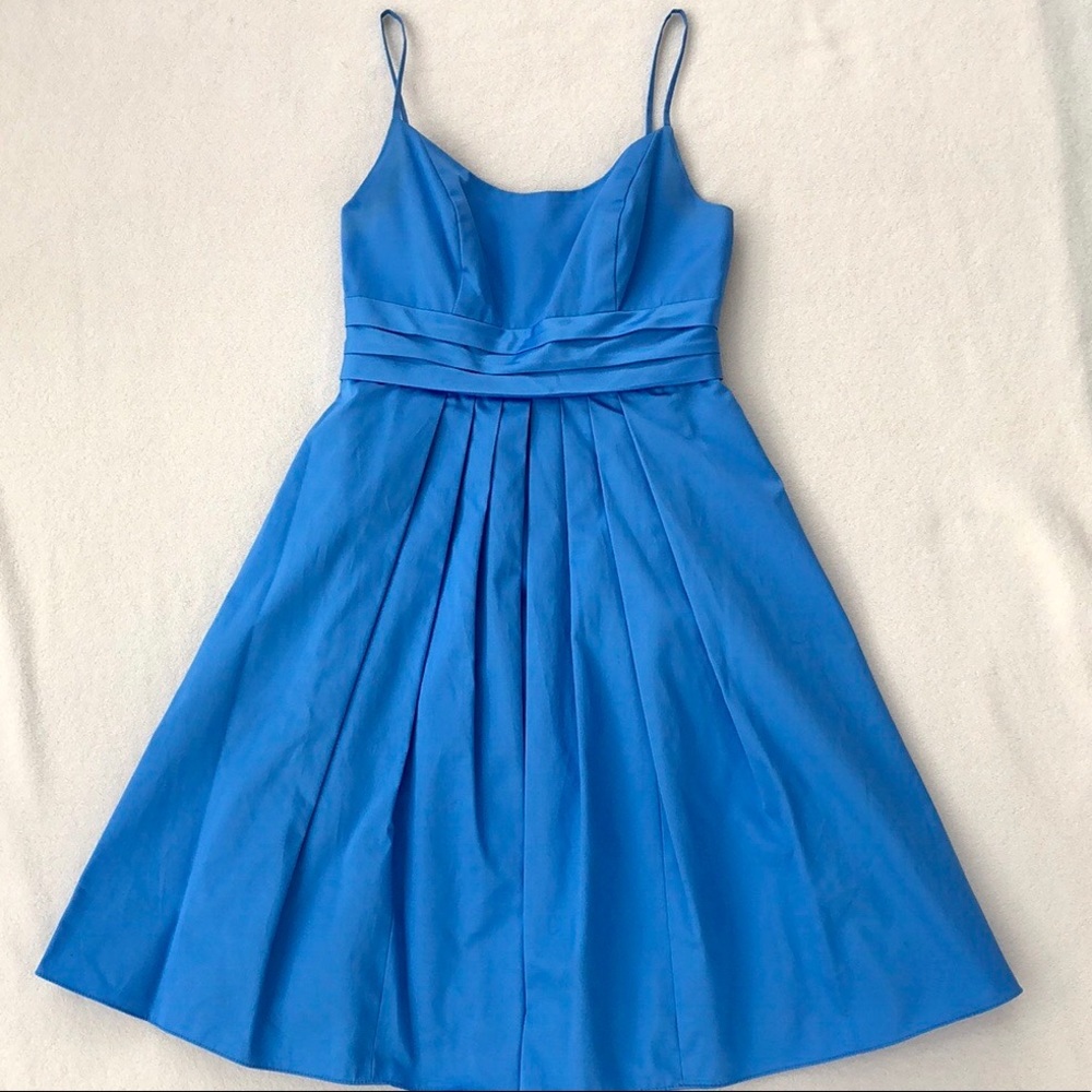 David’s Bridal Blue Spaghetti Strap Dress
